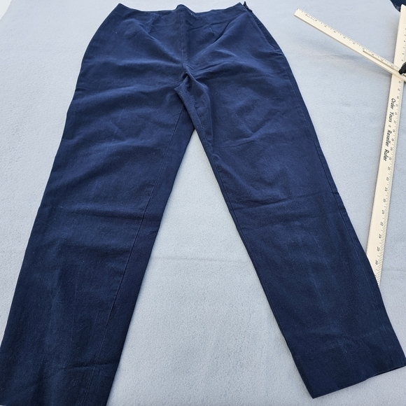 Piazza Sempione Audrey P315 Pants 42 EU 6 US Navy Made in Italy - Picture 1 of 8